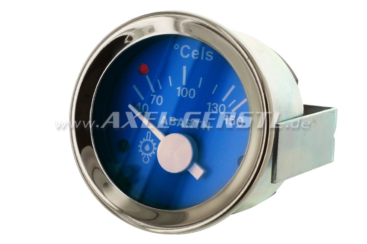 Abarth oil temperature gauge, 52mm, blue dial