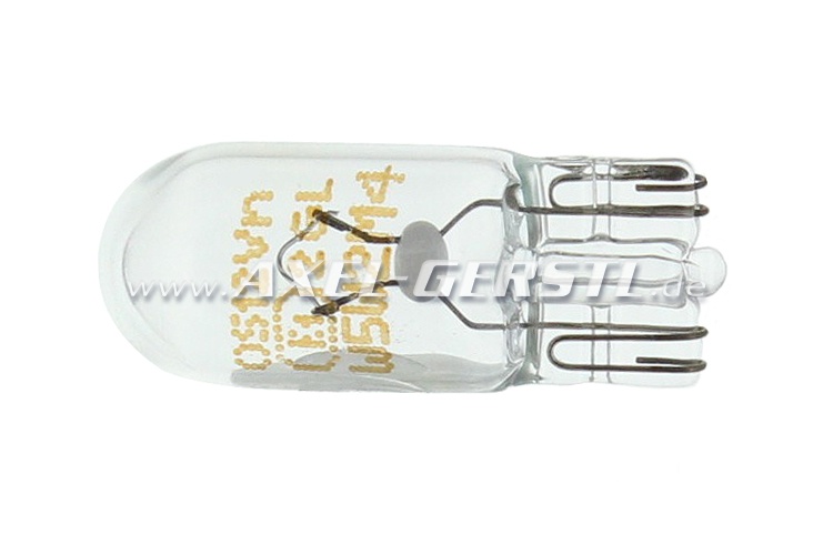 Glühlampe 12V/5W, klar, für kl. Blinker (Glassockellampe) diverse -  Ersatzteile Fiat 500 Oldtimer 126 600