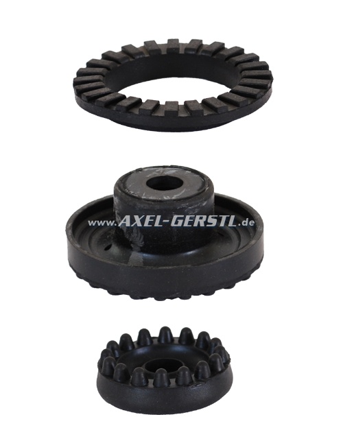 Set of rubber bearings for engine mounting