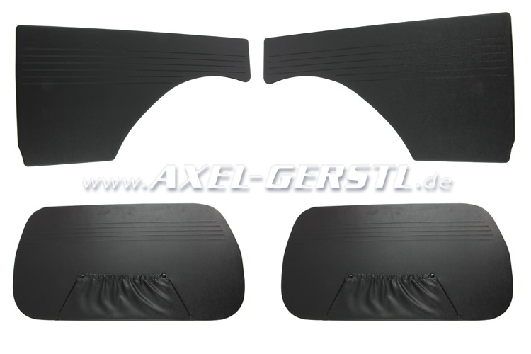 Door/side panel black, front and rear, 4 pieces