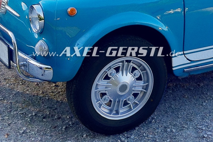 Jante en alu 4,5x12 "MELBER", cercle trous 190, Déport 27mm Fiat 500  F/R/126 1. série - Pièces détachées Fiat 500 classique 126 600 | Axel Gerstl