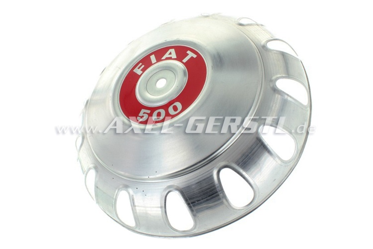 Naafdop (diameter 260 mm) Fiat 500, gepolijst aluminium