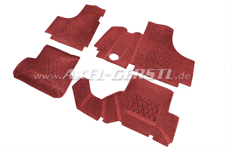 Set of rubber mats (protect-mats) 4-pieces, red