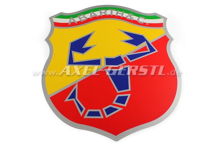 Abarth emblem on rigid PVC 44 x 51 cm (escutcheon)