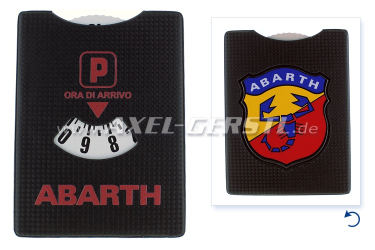 Parking disc 115 x 165 mm (brown), Abarth coat of arms