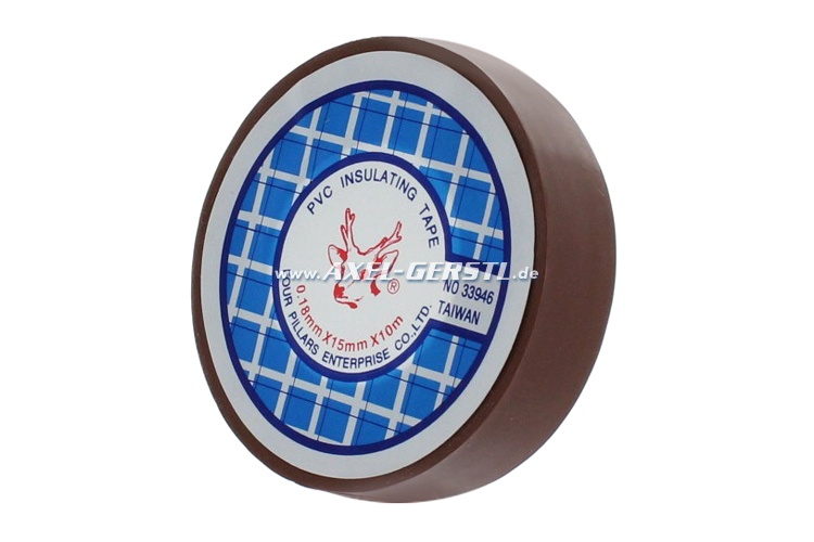 Electrical tape - brown / 0,15 mm x 15 mm x 10 m
