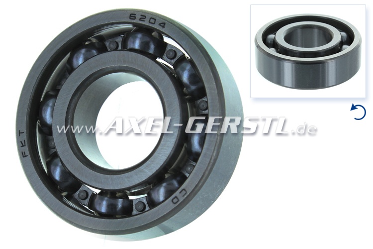 Transmission bearing for main gearshift, front