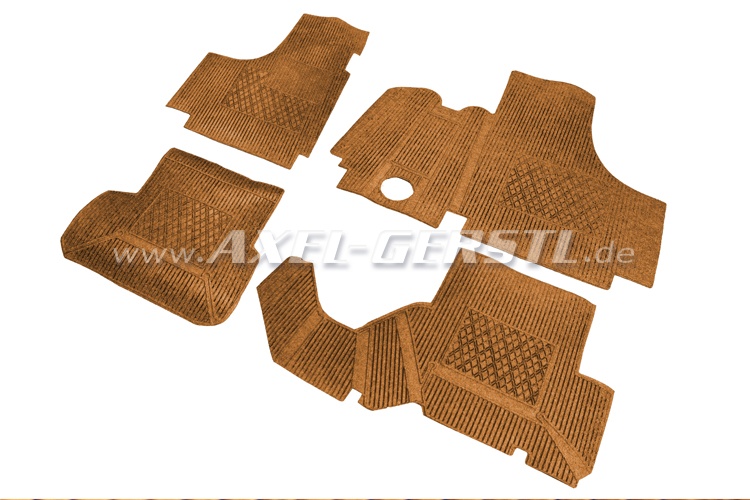 Set of rubber mats (protect-mats) 4-pieces, ochre/ocher