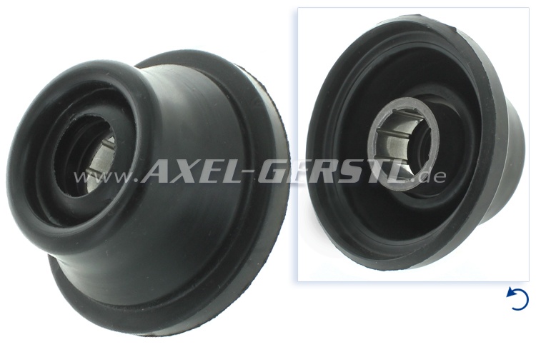 Axle boot with metal bushing and radial shaft seals