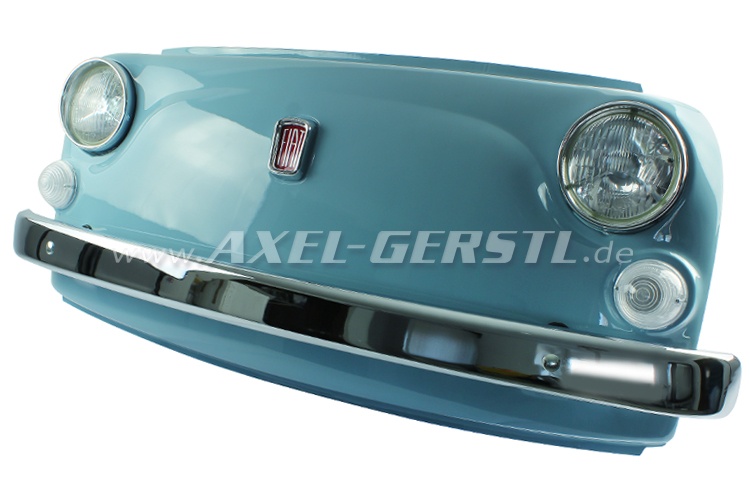 Wand-Deko Fiat-500-Frontmaske hellblau, inkl. Beleuchtung