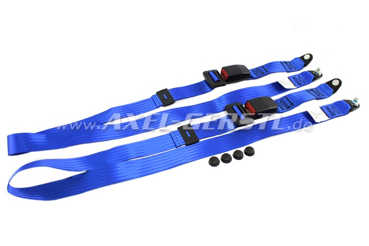 Safety belt for back seat, in pairs, blue