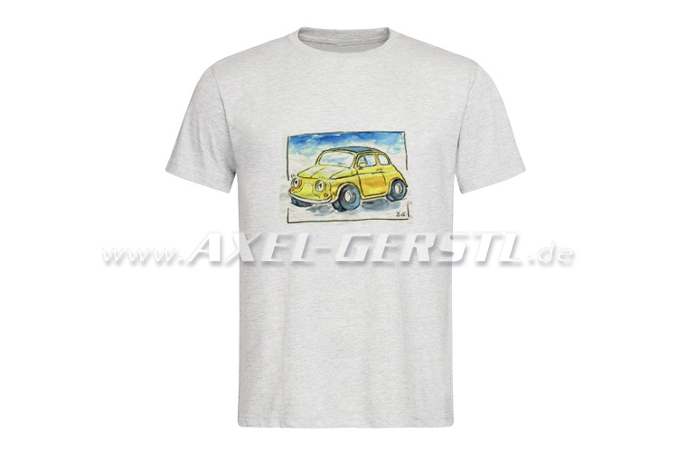 T-shirt, Fiat 500 stripmotief (grijs shirt)