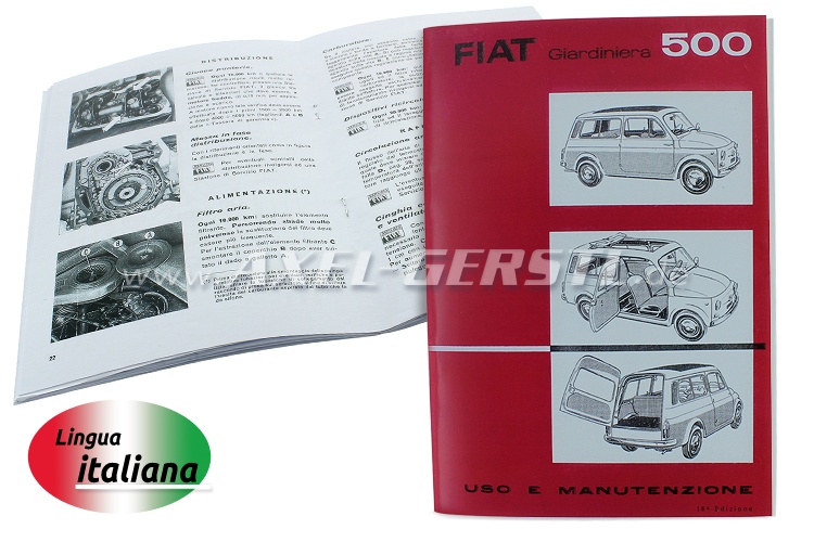Instruction manual, reprint in colour, 44 pages A5 (Italian)