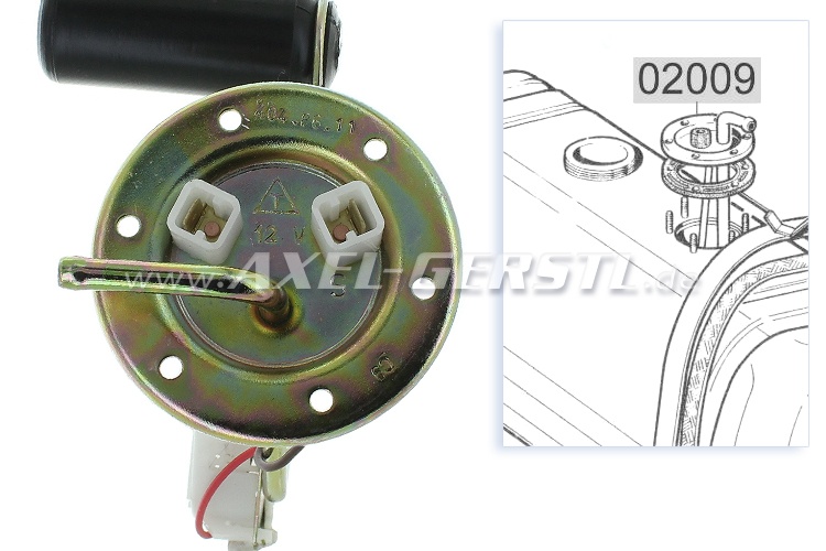 Fuel tank level sensor Fiat 500 L (500 F/R) - Spare parts Fiat 500 classic  126 600 onderdelen | Axel Gerstl