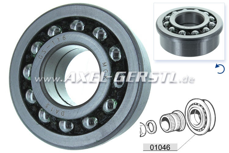Transmission bearing for countershaft, rear