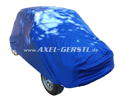 Car cover Super Puff, cloth / fleece, glossy blue