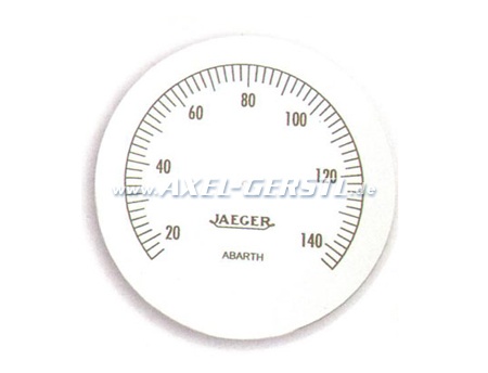 Abarth Jaeger dial for speedometer, white