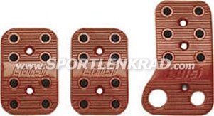 Set of pedals red anti slide, 3 pieces