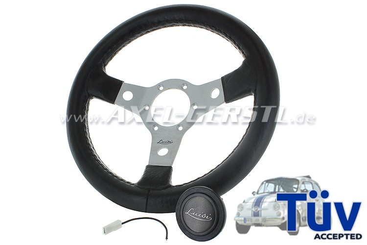 Luisi sport-steering wheel Nibbio, aluminum spokes, 310 mm