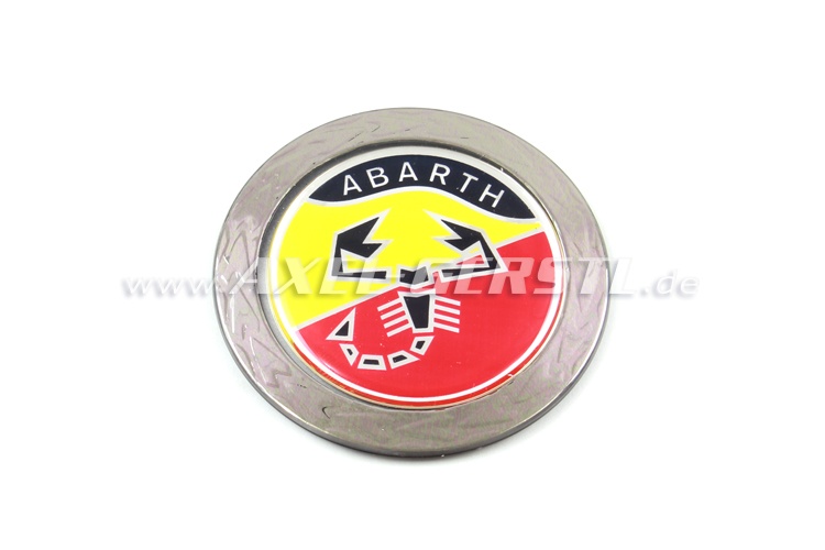 Emblema Abarth Escudo y corona de laurel redondo/trasero a