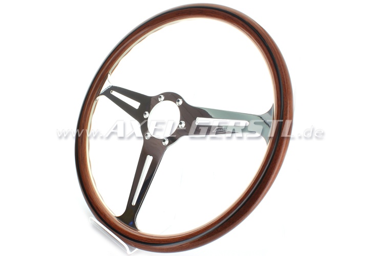 Luisi sport-steering wheel Montecarlo, wood, pol. alu sp.