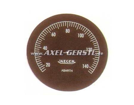 Abarth Jaeger dial for speedometer, black