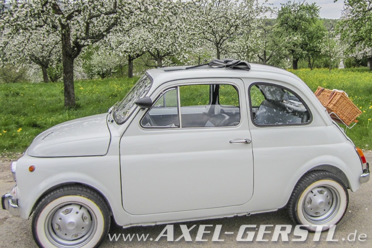Luggage rack for engine bonnet, wood (to hinge), incl. belts Fiat 500 -  Spare parts Fiat 500 classic 126 600 onderdelen | Axel Gerstl