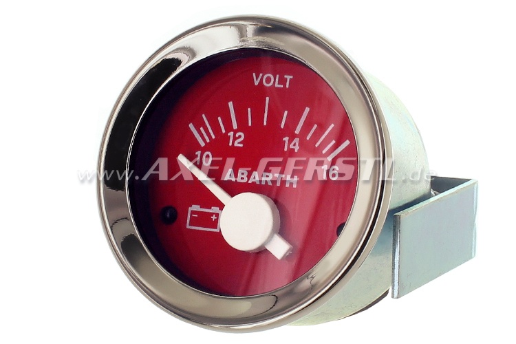 Abarth voltmeter, 52mm, red dial