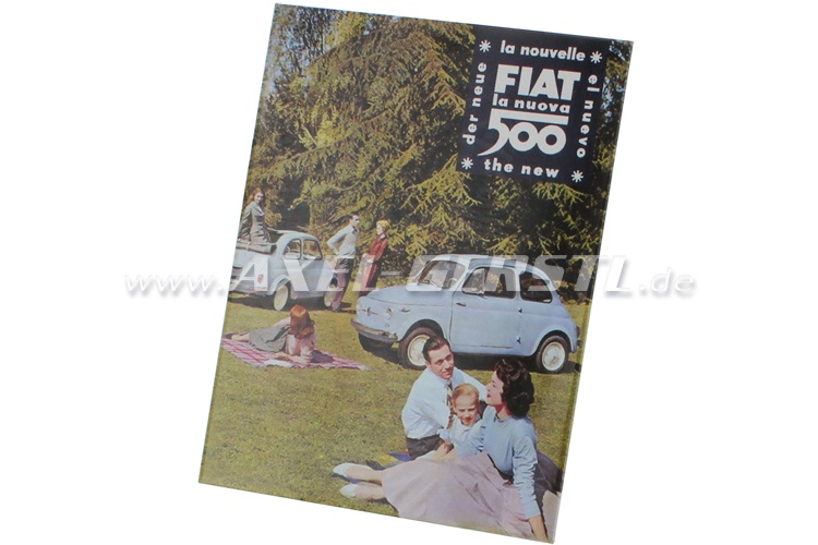 Fiat 500 magneet - motief Picknick in het bos