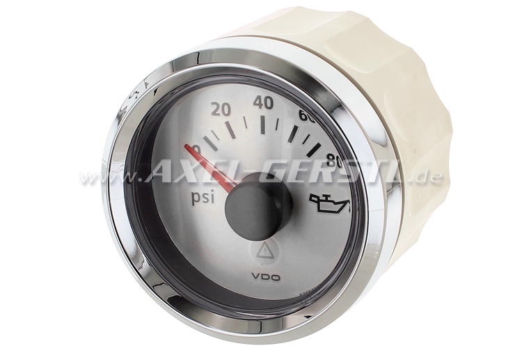 SoPo: VDO Öldruckanzeige < 5 Bar, 52 mm, weißes Zifferbl.