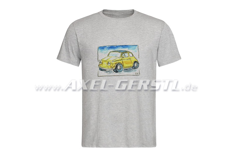 T-Shirt, Fiat 500 Comic (grey shirt), size XL