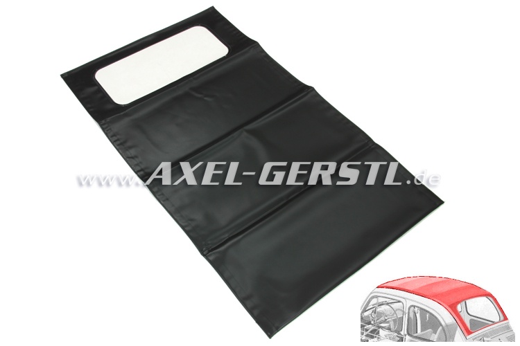 Convertible top cover with window, long, black