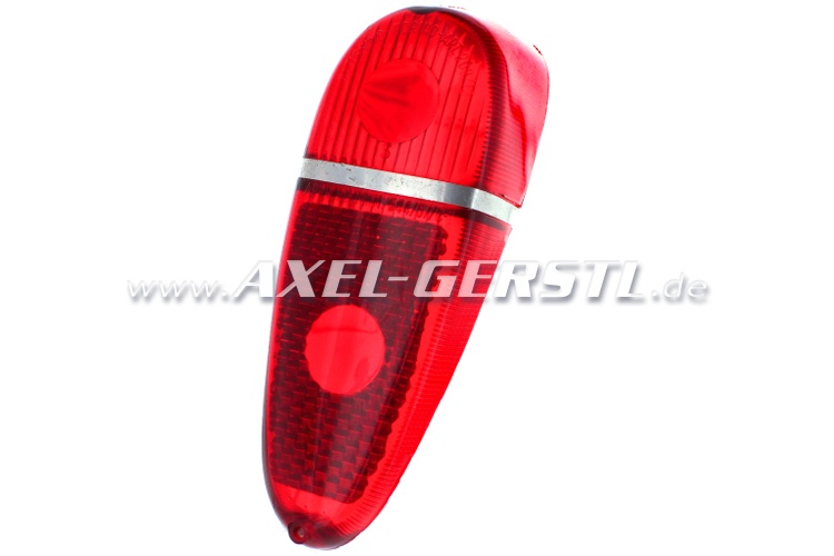 Tail lamp lens, left (red turn signal)