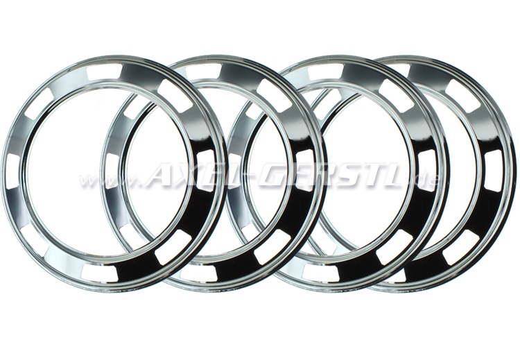 Wheel trim ring, aluminum, set of 4 pieces