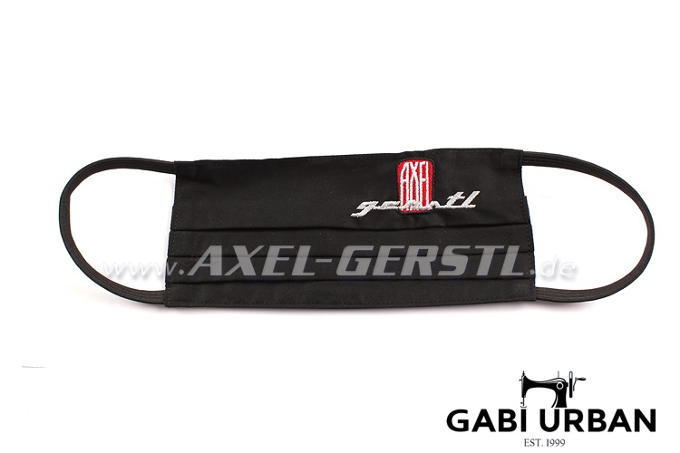Face mask Axel Gerstl with elastic band, black fabric