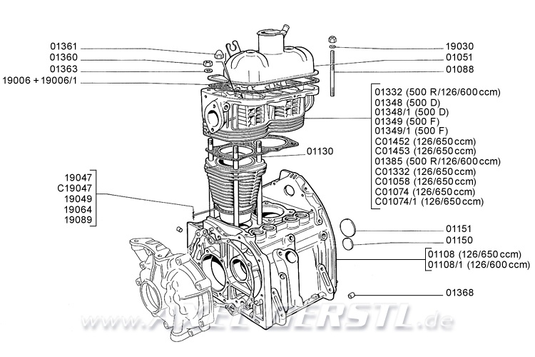 5 x Dichtring Ventildeckel Fiat 126 500 cover gasket