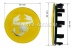 Tapacubos "Abarth", Scorp. en amarillo, 58mm/60mm (centro ll