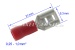 Clip pour languette de raccordement 6,3 mm (rouge)