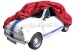 Car cover 'Puff' with fleece, red