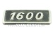 SoPo: Heckemblem / Schriftzug "1600", Metall, gebraucht