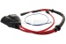 Set of spark plug cables with splash water cap, red