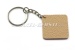 Key fob Fiat 500 front and back, leather, handmade