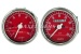 'Abarth' revcounter and tachometer, 80mm, red dial