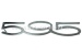 Rear badge '595', 140 mm, A-Quality