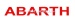 Sticker "Abarth" opschrift 370 mm, rood
