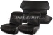Seat covers black, artificial leather, front and back