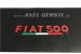 Plage arrière "FIAT 500 Tricolore" cuir artificiel, noir