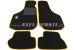 Giannini foot-mats with logo, small (yellow/black)