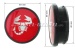 Coperchio ruota Abarth scorpione rosso, 42mm/49mm (centro)