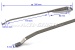 Wiper arm, stainless steel (curved end)